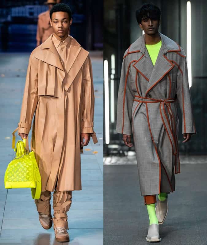 Louis Vuitton and Pronounce trench coats AW19