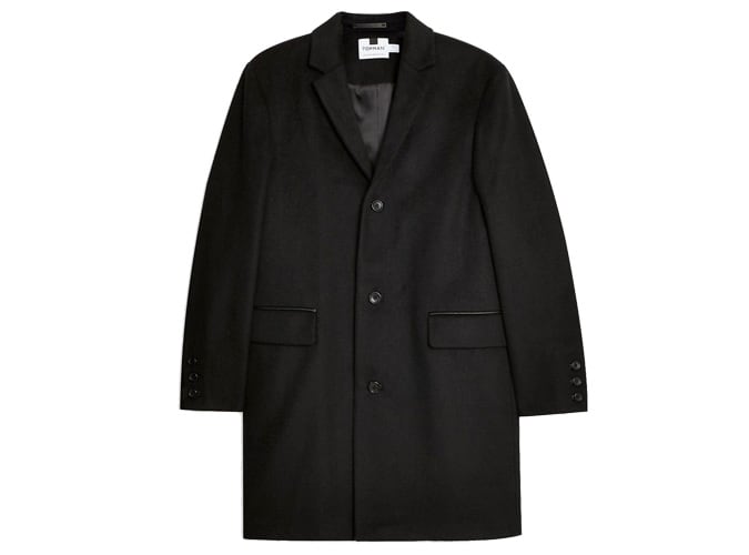 Topman Wool Blend Overcoat