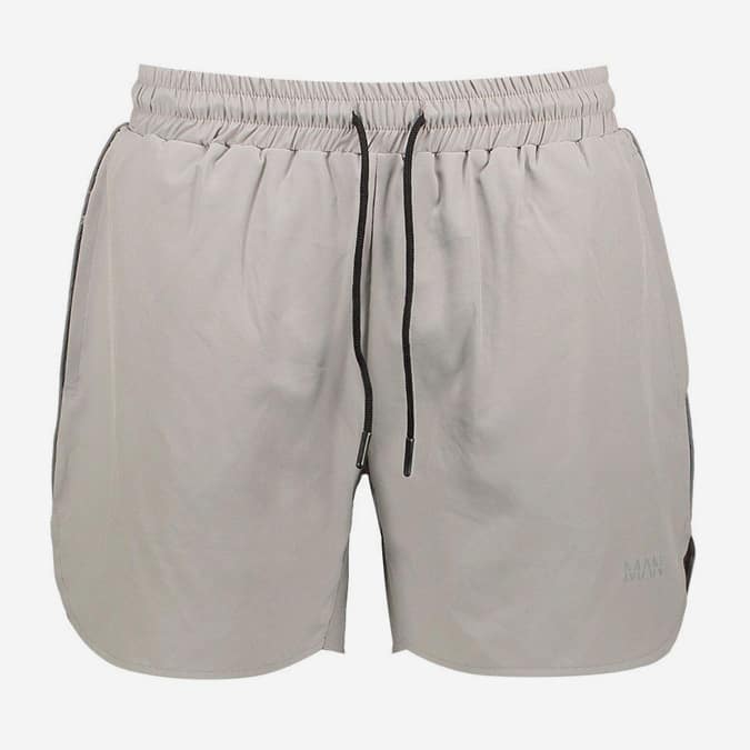 ACTIVE GYM RUNNER SHORTS WITH REFLECTIVE PIPING