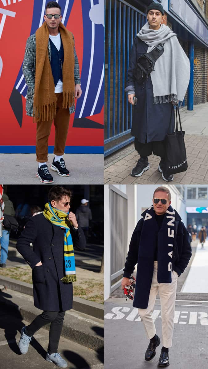 AW19 Street Style Trends Oversized Scarves