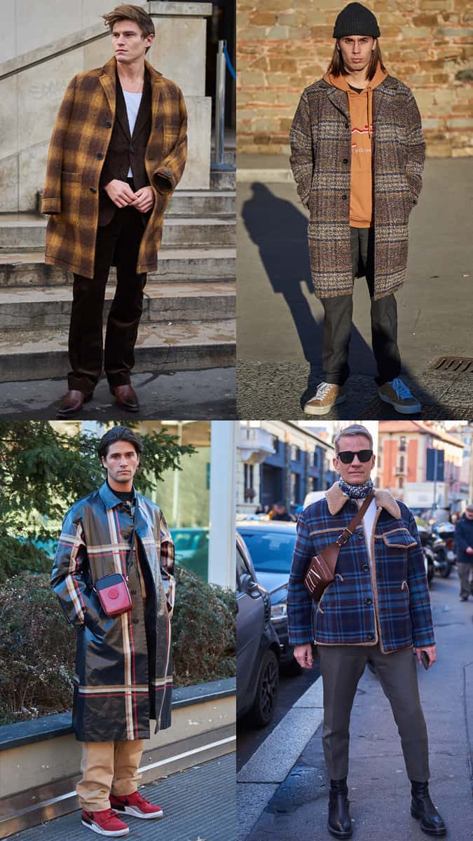 AW19 Street Style Trends Checked Outerwear