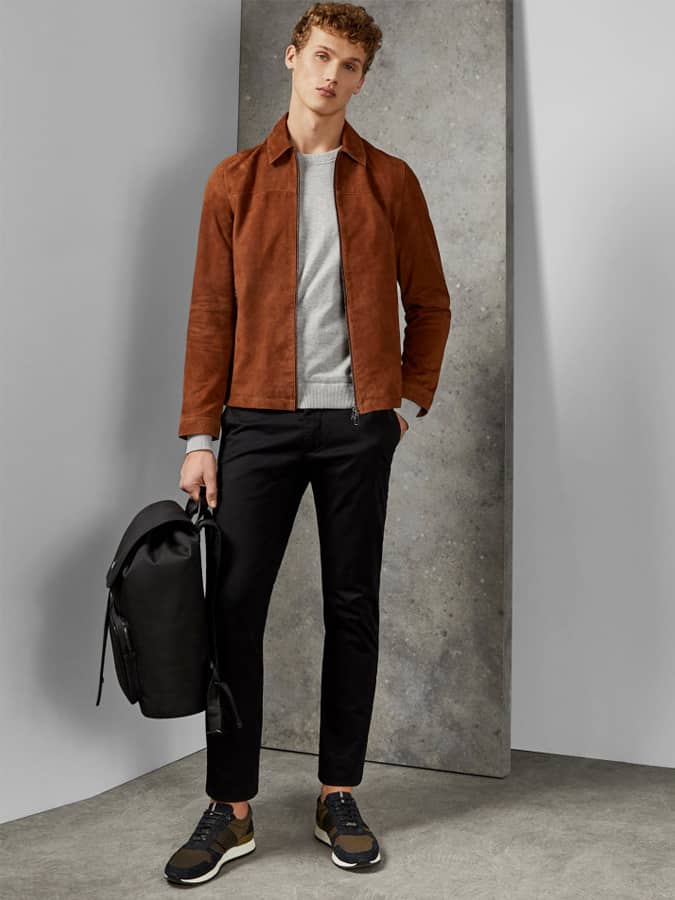 Salza Suede Zip Through Jacket