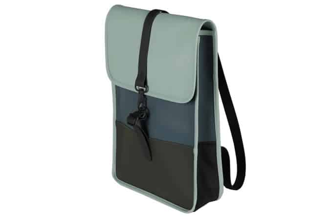 Made x Rains Backpack, Dusty Mint, Pacific & Green