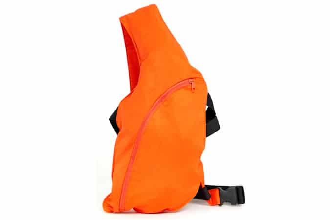 ASOS DESIGN cross body harness bag in orange
