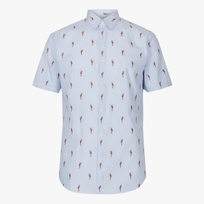 Pure Cotton Parrot Print Shirt