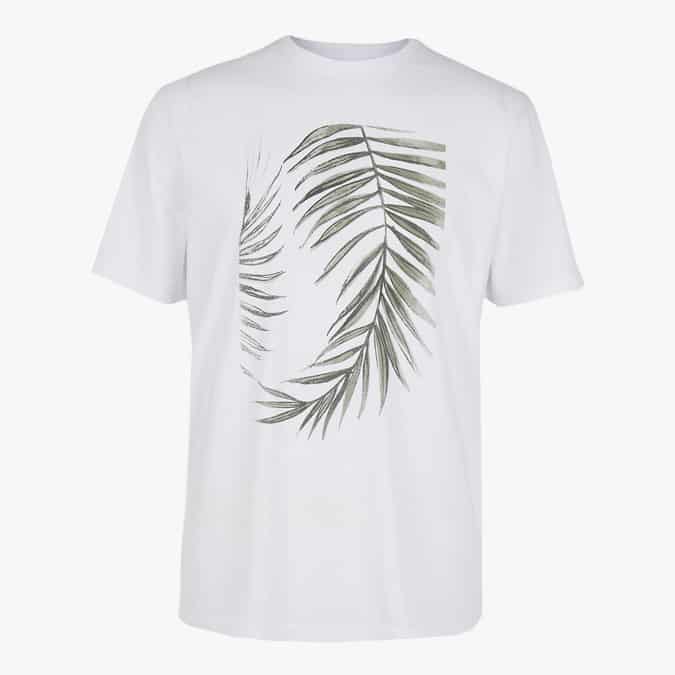 Pure Cotton Leaf Print T-Shirt