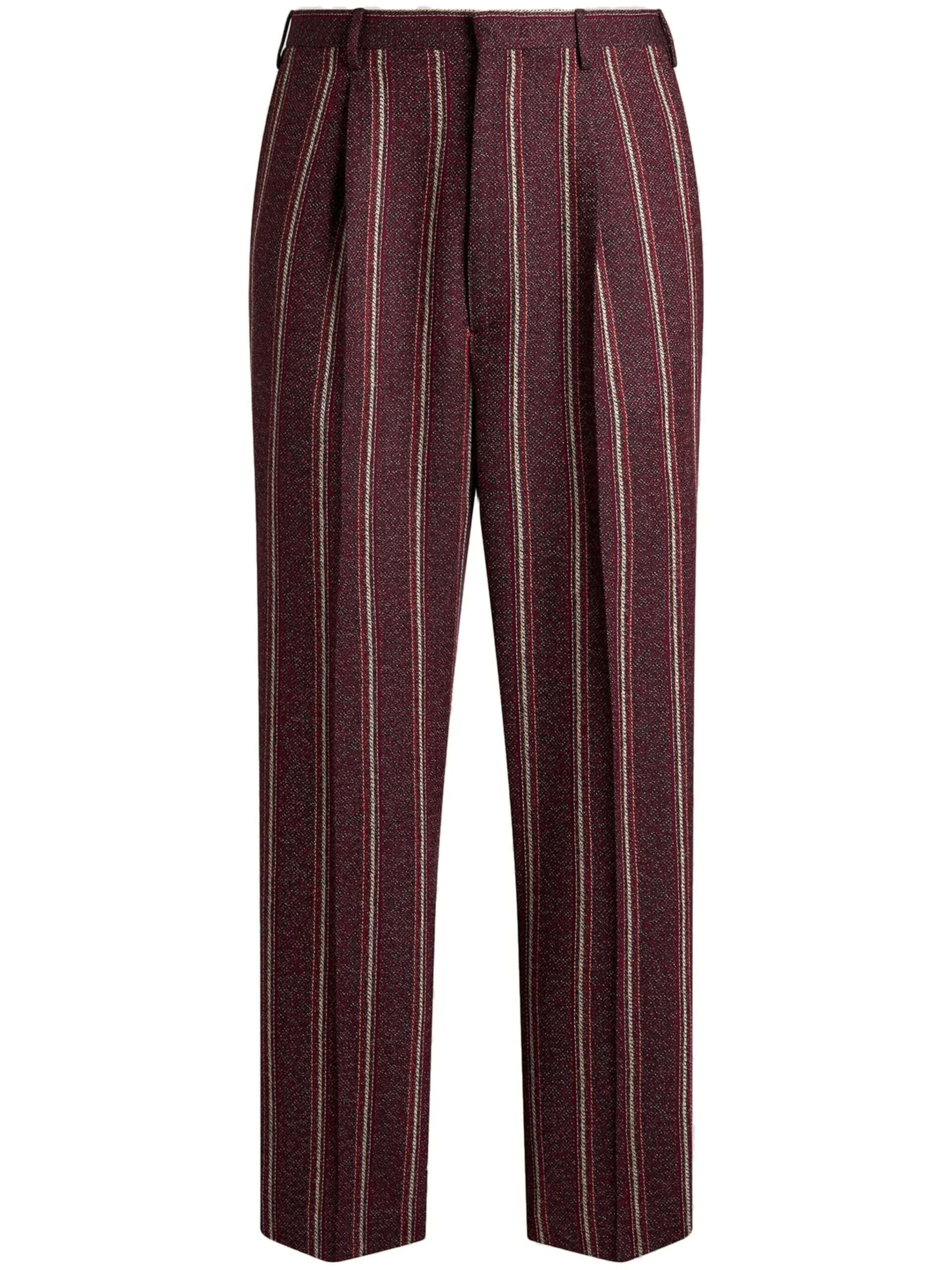 Etro Striped Trousers With Belt
