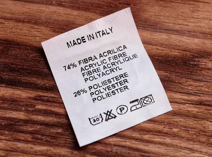 Made in Italy label