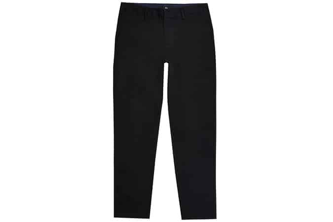 Black slim fit chino trousers