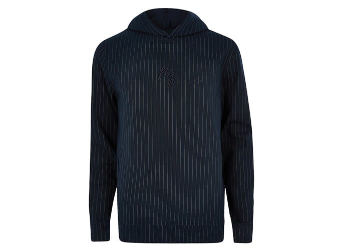 River Island Navy Pinstripe Hoodie
