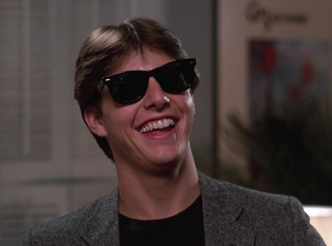 Tom Cruise Wearing Sunglasses In Risky Business