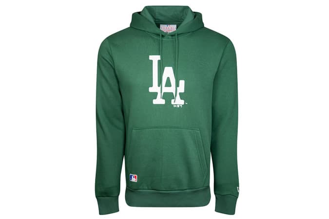 LOS ANGELES DODGERS LOGO GREEN PULLOVER HOODIE