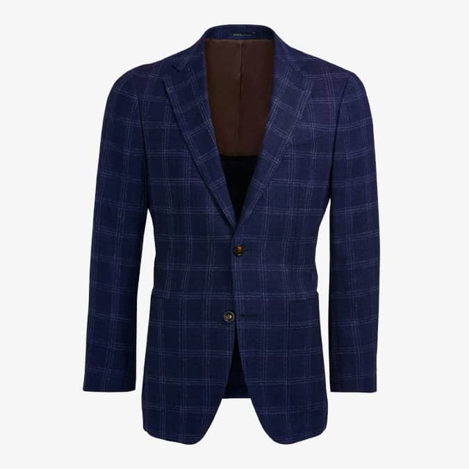 SUITSUPPLY HAVANA NAVY CHECK JACKET