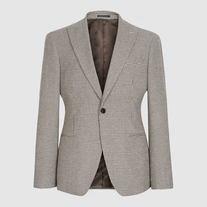BUTLER MICRO-CHECK SLIM FIT BLAZER