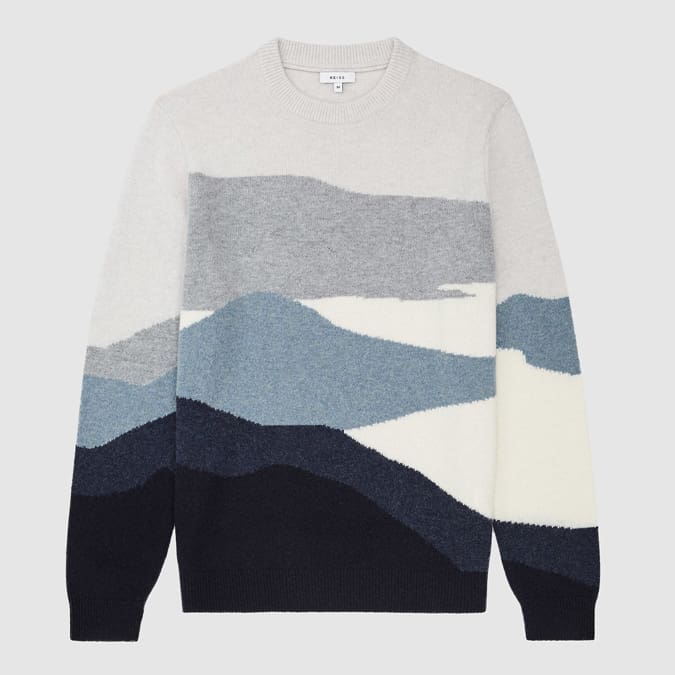TURNER COLOUR BLOCKED CREW NECK JUMPER