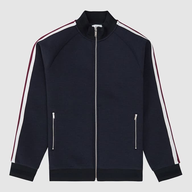 MORPETH JERSEY ZIP THROUGH BOMBER JACKET