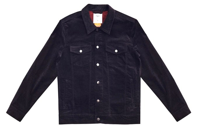 Western Jacket Black Cotton Suede
