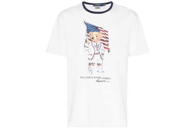 Polo Ralph Lauren Polo Bear Logo Print Cotton T-Shirt