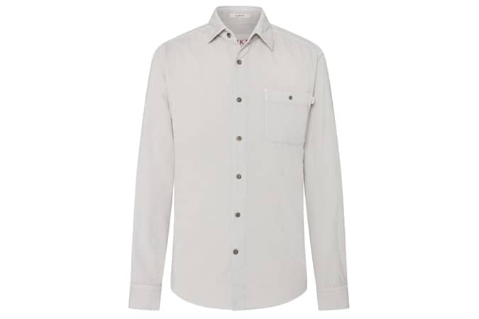 Garment-dyed corduroy shirt
