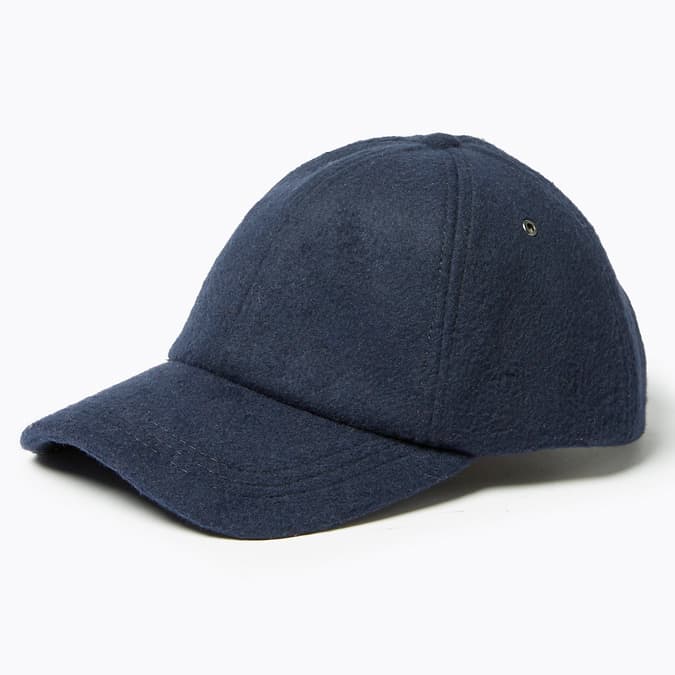 M&S COLLECTION Wool Baseball Cap