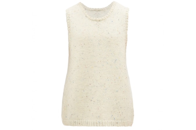 OUR LEGACY Melange wool sleeveless sweater vest for men