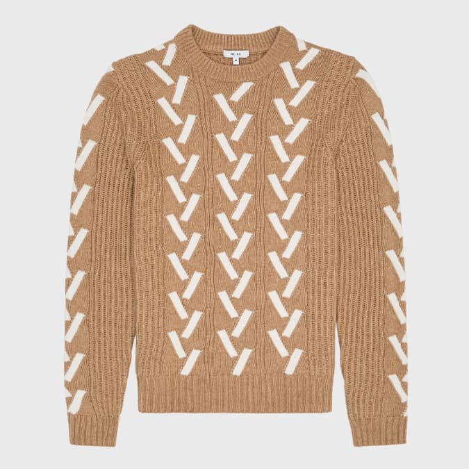 BRONSON COLOUR BLOCK KNIT JUMPER