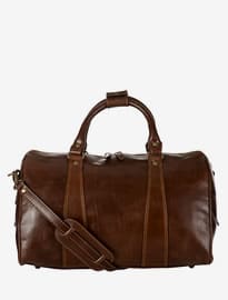 John Lewis Made In Italy Leather Holdall Brown