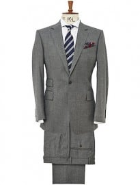 Chester Barrie Savile Row Single Breasted Flannel Suit Grey