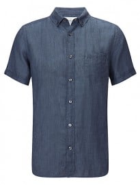 John Lewis Fine Stripe Short Sleeve Linen Shirt