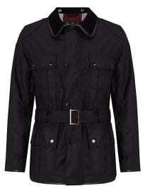 Barbour Hepburn Waxed Cotton Field Jacket Navy