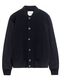Jigsaw Jersey Twill Bomber Jacket Ink