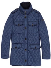 Hackett London Holborn Quilted Jacket airforce Blue