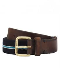Selected Homme Franco Stripe Canvas Belt Navy/blue