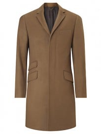 John Lewis Pure Cashmere Epsom Overcoat Camel
