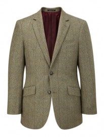 Austin Reed Contemporary Fit Olive Navy Check Jacket