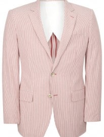 Austin Reed Red Stripe Seersucker Jacket