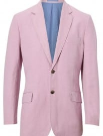 Austin Reed Pink Washed Cotton Linen Blazer