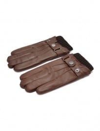 Austin Reed Tan Knitted Cuff Leather Gloves