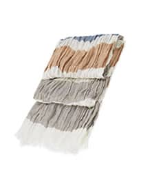 Austin Reed Linen Blend Wide Stripe Scarf