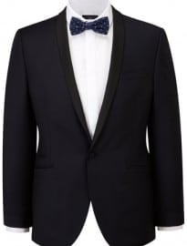 Austin Reed Ar Red Nick Hart Navy Textured Grosgrain Jacket