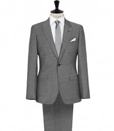Reiss Youngs One Button Peak Lapel Suit Grey Melange
