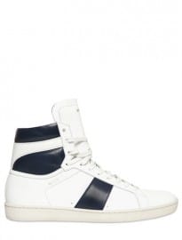 Saint Laurent Leather High Top Sneakers