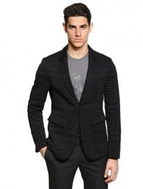 Emporio Armani Quilted Neoprene Jersey Jacket