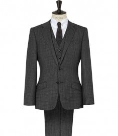 Reiss Malcolm Three-piece Wool Suit Dark Grey