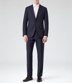 Reiss Spear Two Piece Suit Dark Navy