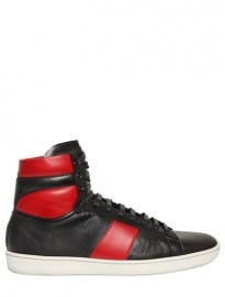 Saint Laurent Leather High Top Sneakers