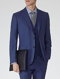 Reiss Xenon Modern Fit Wool Suit Blue