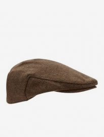 Austin Reed Brown Herringbone Flat Cap