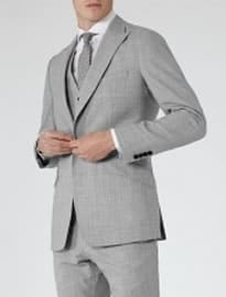 Reiss Garda Peak Lapel Suit Grey