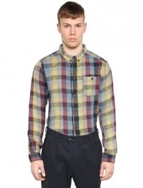 Uniforms For The Dedicated FumÉ Checked Linen Blend Shirt